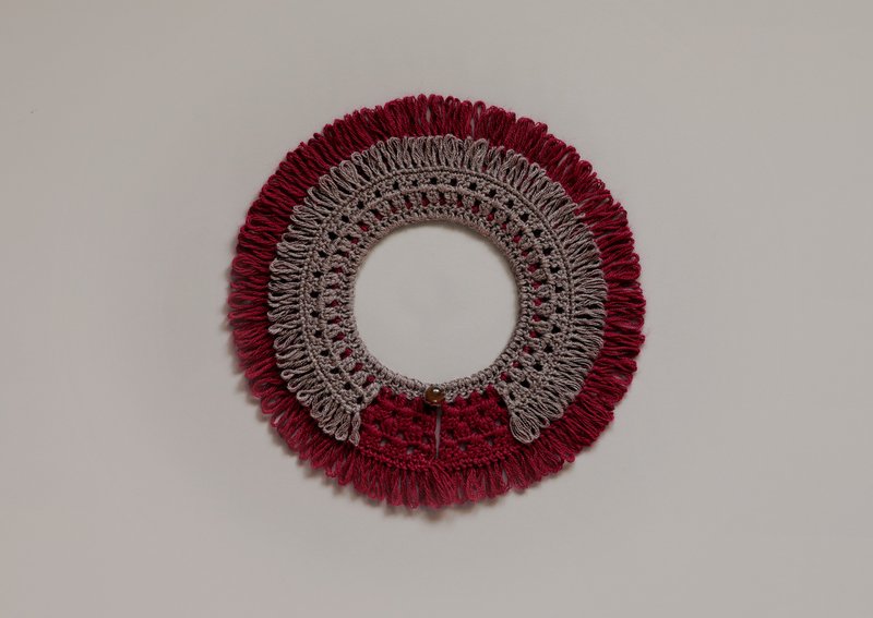 POPOPB 領子飾物 ACTIVE – DEEP RASPBERRY - 頸鏈 - 羊毛 