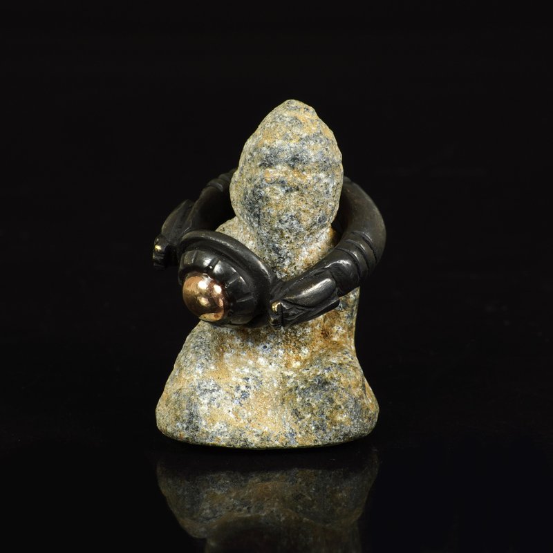 緬甸佛塔聖物-達隆咒珠戒-紅藥法門仙人-pupuong普 - 戒指 - 其他金屬 