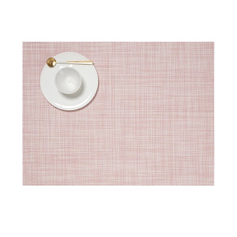 MINI BASKETWEAVE PLACEMAT IN BLUSH - ผ้ารองโต๊ะ/ของตกแต่ง - พลาสติก สึชมพู