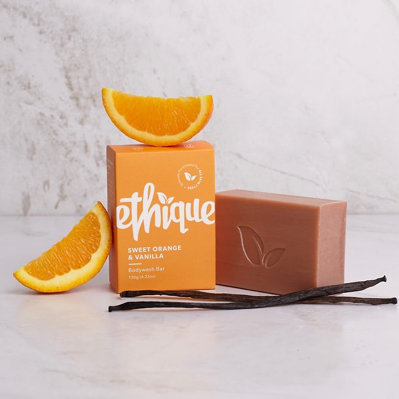 ニュージーランドの倫理ケア-敏感肌用の特別なシャワーケーキ - ボディソープ - コンセントレート・抽出物 オレンジ