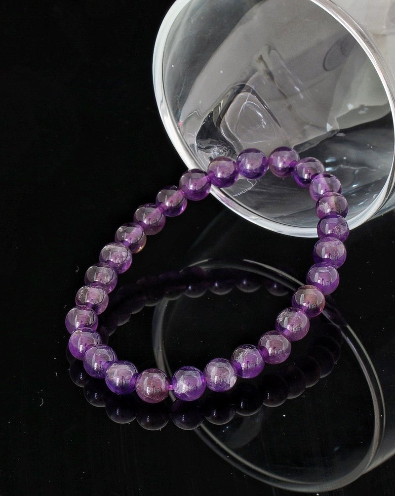 入門級紫水晶 6.5mm 手鍊 ( Amethyst 6.5mm Bracelet ) - 手鍊/手環 - 水晶 