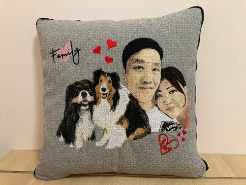 MEくじ　LAST賞　刺繍BIGクッション Jingxiu 特製刺繍スタイル カスタマイズ実用刺繍ハグクッション