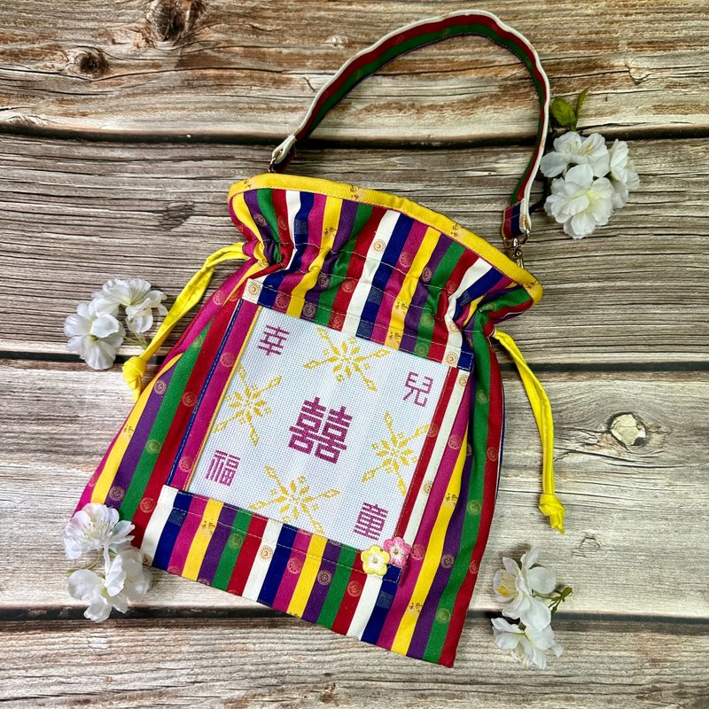 Happy children's handbag - Handbags & Totes - Cotton & Hemp Multicolor