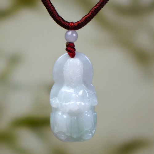 瓔珞珠寶盒 E.L.Jewelry Box 【天上聖母】飄綠翡翠媽祖吊墜 | 天然緬甸A貨翡翠 | 送禮