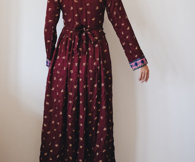 Yipin Vintage Afghan dress Afghan hand-embroidered dress - Shop