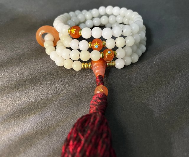 熊ノ骨 天然　数珠念珠　魔除け 熊ノ骨 天然 数珠念珠 魔除け 手作り