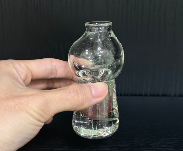 桃と翡翠の彫刻花瓶 - ショップ C.C.C. Glass Works 置物 - Pinkoi