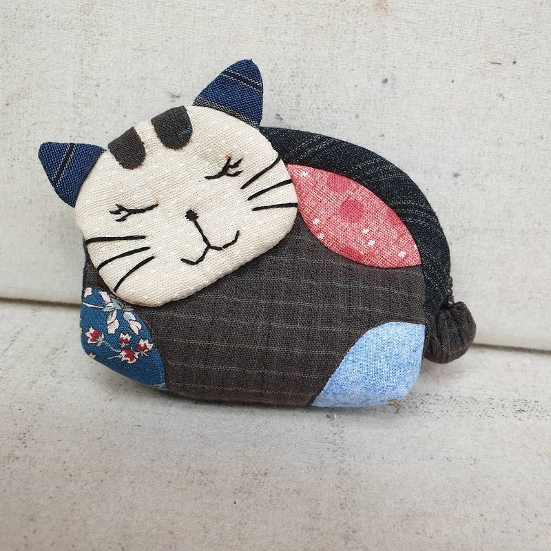 貓咪純手工零錢包－第二式 - 散紙包 - 棉．麻 多色
