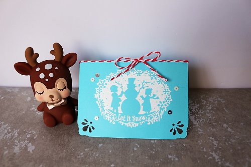apus-box Apu手工卡 小号问候卡 圣诞卡 Let it snow 冬季适用 礼物卡片