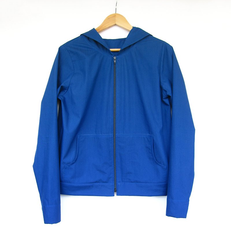 夏と秋、青いジャケット - ジャケット - コットン・麻 ブルー