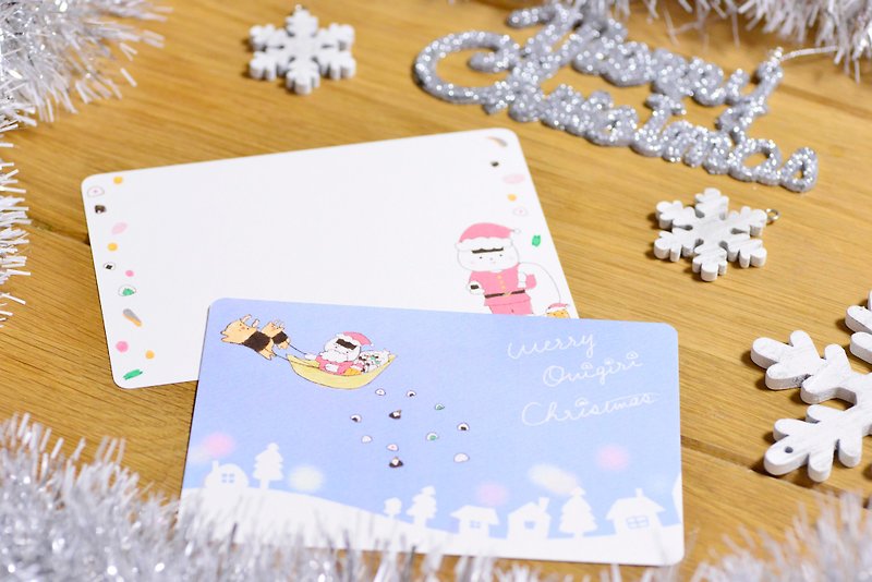 Rice ball Christmas card Santa ver - Cards & Postcards - Paper 