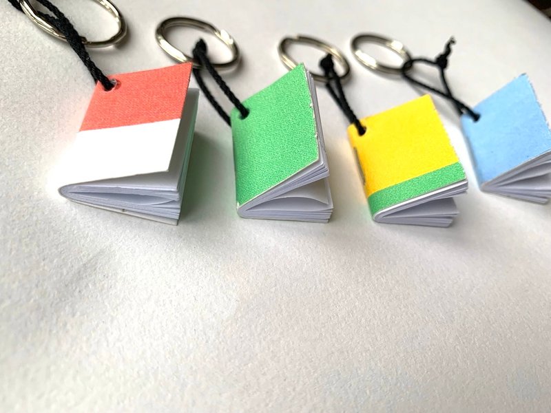 Mini Notepad Keychain - Sticky Notes & Notepads - Paper Multicolor