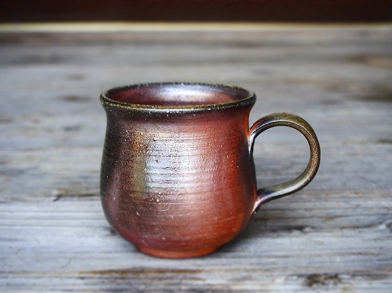 Bizen coffee cup (middle) c2 - 126 - แก้วมัค/แก้วกาแฟ - ดินเผา สีนำ้ตาล