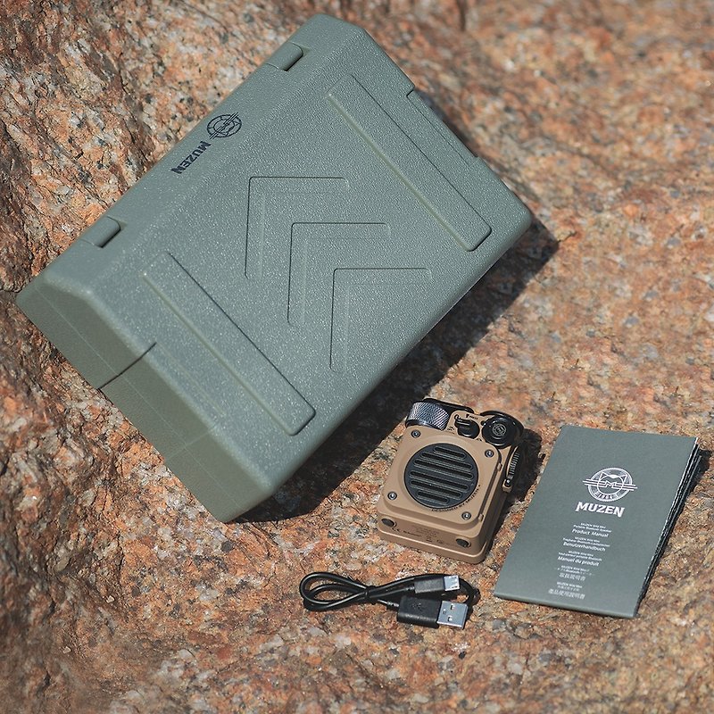 MUZEN Wild Mini Outdoor Portable Bluetooth Speaker- Yellow - Speakers - Other Metals Khaki