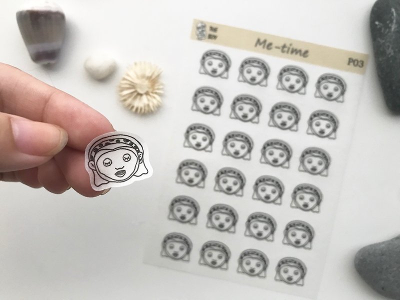 The Boy- Mask me-time washi planner sticker -P03 - สติกเกอร์ - กระดาษ ขาว