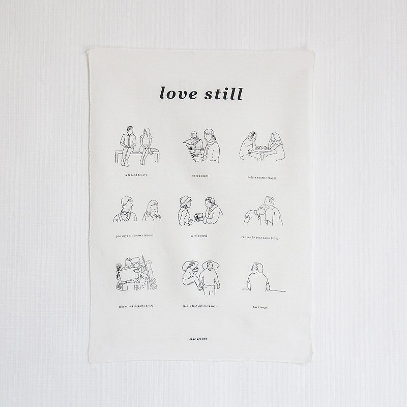 โปสเตอร์ผ้า Love Still - โปสเตอร์ - ผ้าฝ้าย/ผ้าลินิน สีกากี