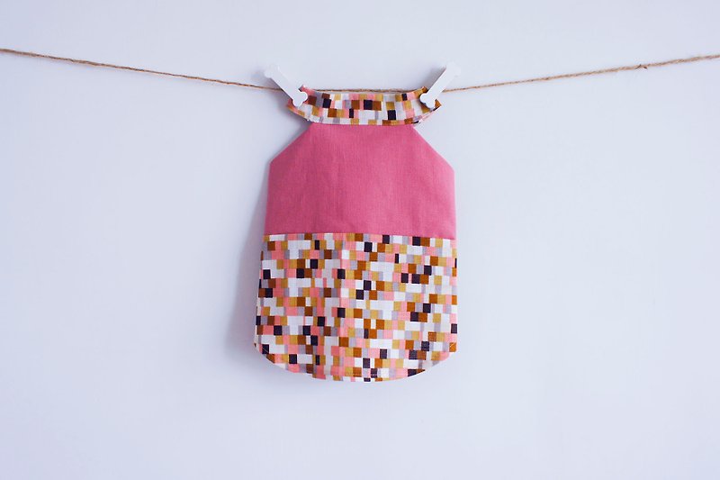 Can be customized. Mosaic series pink shaved skirt dress pet clothes - ชุดสัตว์เลี้ยง - กระดาษ สึชมพู