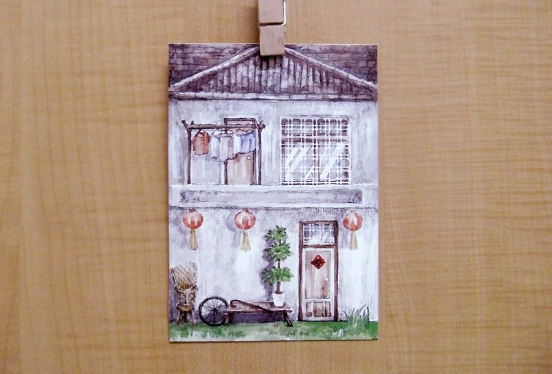 Local Wenchuang Old House/Old House (Behind the House)/Postcard Postcard - การ์ด/โปสการ์ด - กระดาษ 