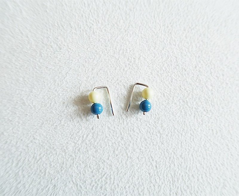 Round beads・Earrings 1+1optional group Sterling Silver【SZE1780】 - ต่างหู - โลหะ หลากหลายสี