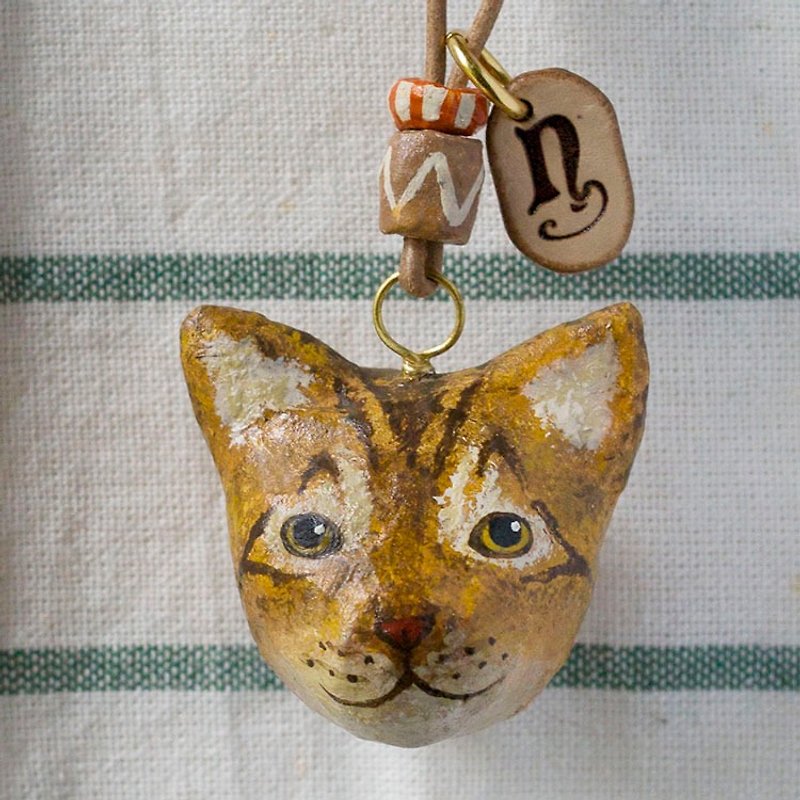 Kitten pendant necklace / animal item 錬 - Chokers - Paper Orange