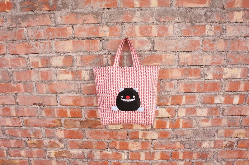 Forest School savory nose-sided bag - bright red - Handbags & Totes - Cotton & Hemp Red