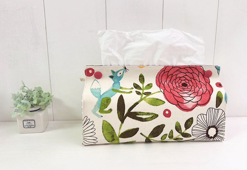 【Moon Handmadeり】Spring Forest Tissue Box Box Set - Tissue Boxes - Cotton & Hemp 