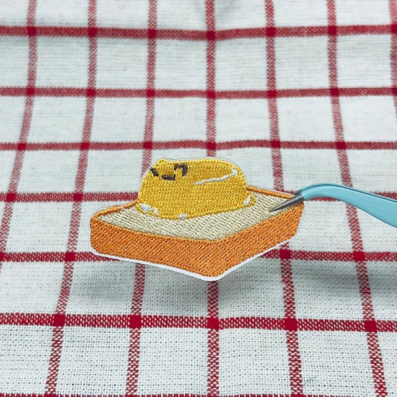 Breakfast Cat Buttered Toast - Knitting, Embroidery, Felted Wool & Sewing - Thread Yellow