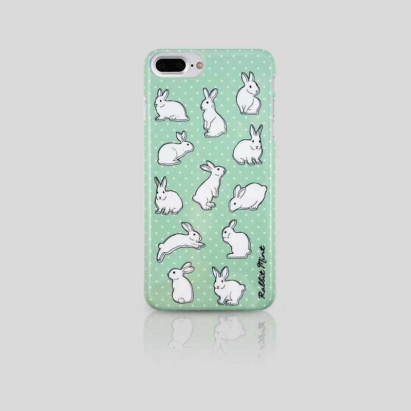 (Rabbit Mint) Mint Rabbit Phone Case - Polka Dot Series - iPhone 7 Plus (P00051) - Phone Cases - Plastic Green