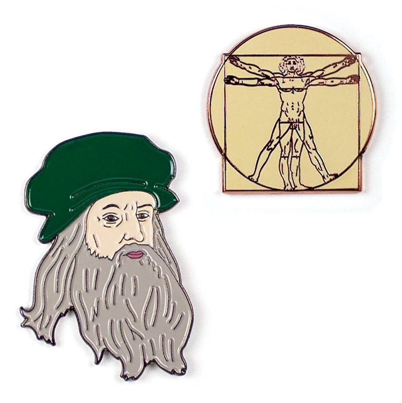 Renaissance Master Da Vinci Pin Group - เข็มกลัด - โลหะ สีทอง