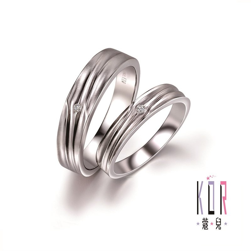Diamond 316L Surgical Steel Ring Casting Jewelry for Couple - Couples' Rings - Diamond Transparent