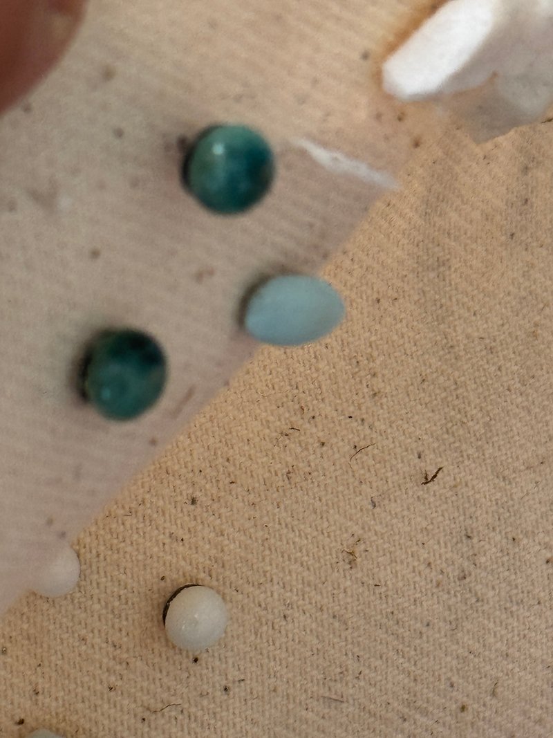 遺珠系列耳環 - 耳環/耳夾/耳骨夾 - 其他材質 綠色