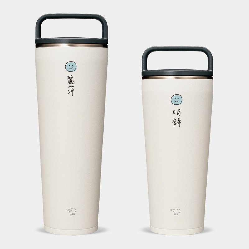 【客製化禮物】720 / 890ml 象印隨行杯 客製化名字 PU007 - 保溫瓶/保溫杯 - 不鏽鋼 白色