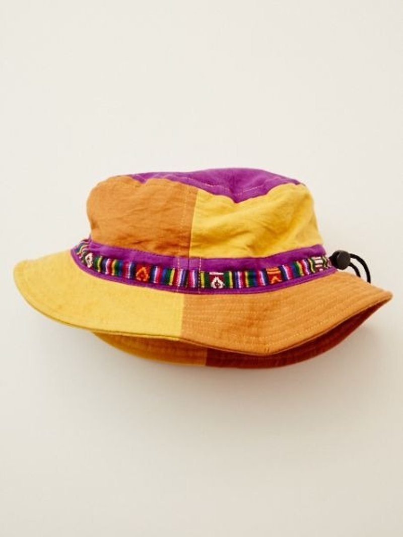 【預購中】✱民族拼接帽✱(4色) - 帽子 - 棉．麻 多色
