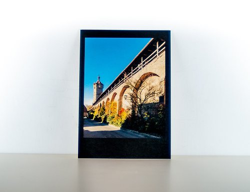 Hare's tail Lab 攝影明信片 | 城牆和塔樓-陶伯河畔的羅騰堡-德國