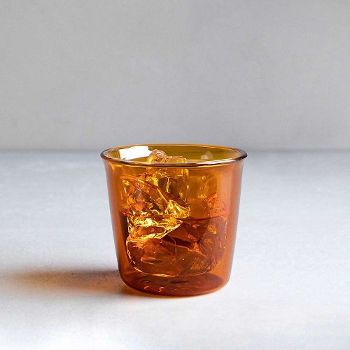 KINTO Taiwan (授權總代理) 日本KINTO CAST AMBER琥珀色雙層玻璃杯 250ml