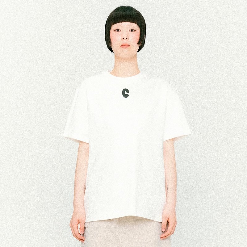 Small Symbol Logo Short-Sleeved T-Shirt White - 女 T 恤 - 棉．麻 白色