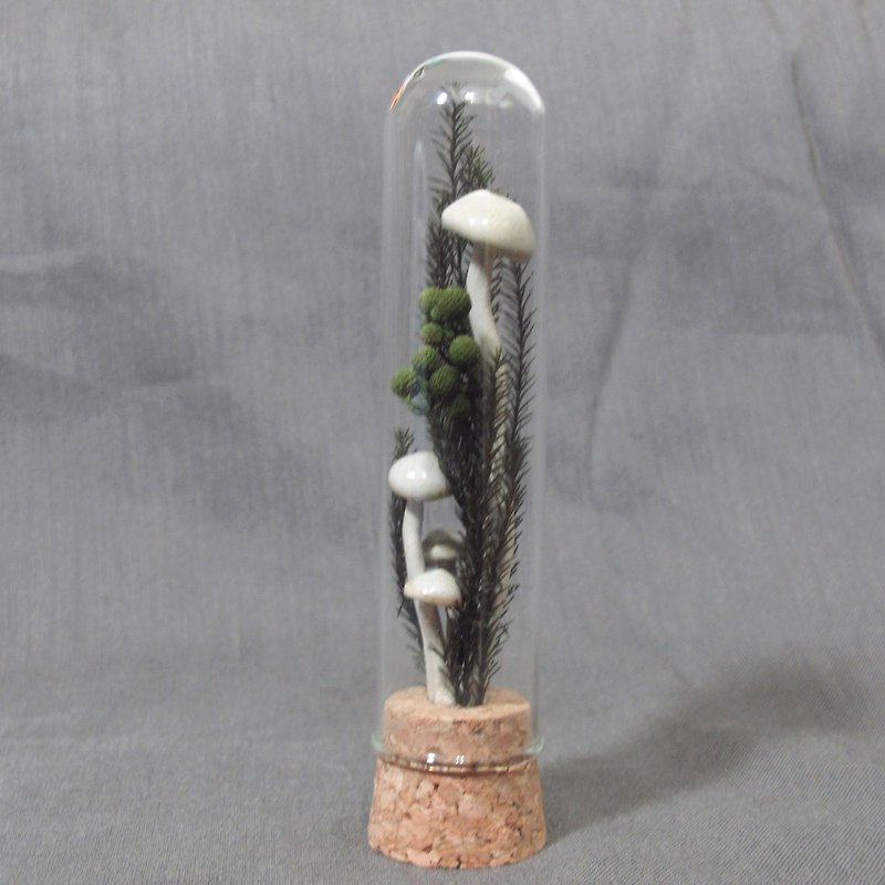 野生のキノコの試験管の装飾04 - 置物 - 陶器 ホワイト
