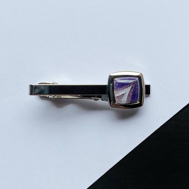 コメット【アメジスト Amethyst】七宝焼のネクタイピン  純銀胎有線七宝 - 領帶/領帶夾 - 其他材質 紫色
