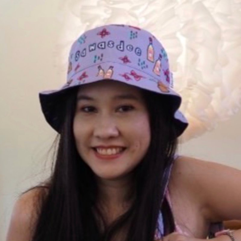 Reversible Bucket - sideA LIGHT PURPLE and sideB DARK PURPLE - 帽子 - 其他材質 紫色