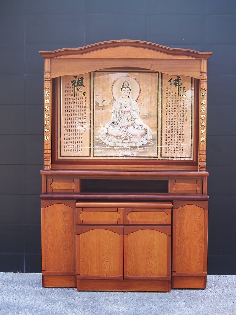 神聖なデザインの仏陀キャビネット 5ft1 - その他の家具 - 木製 