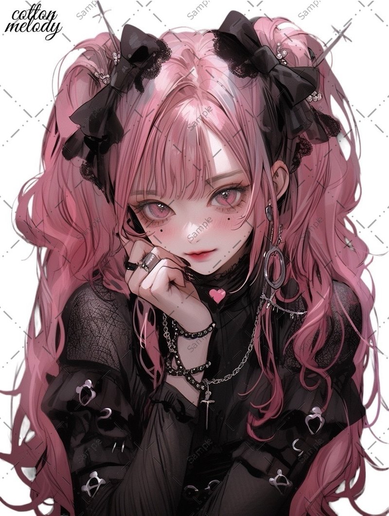 original sticker no.519 人物ステッカー オリジナルステッカー 人物ステッカー 女の子ステッカー オリジナル人物ステッカー - 貼紙 - 紙 