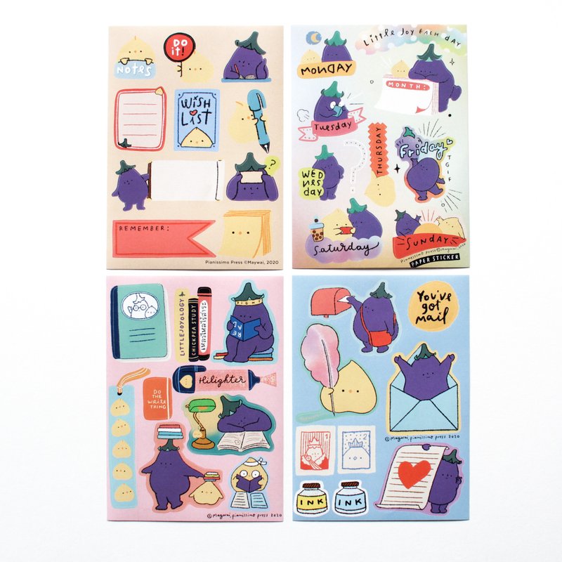 Little Joy Paper Stickers for Journal - Stickers - Paper Purple