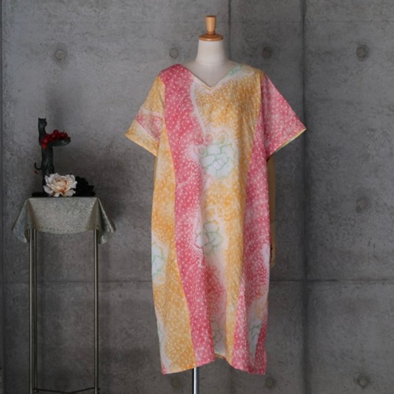 Pinkoi 代購 - 和服翻版 Arimatsu Shibori 長袍洋裝/一種尺寸適合大多數和服 - 洋裝/連身裙 - 棉．麻 