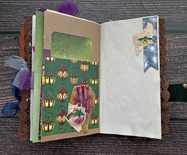 Fairy junk journal handmade Magic forest junk journal for sa