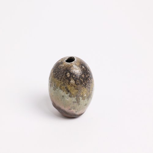 明芽窯(Bardur 陶藝) 明芽窯 l 柴燒志野雙色小花器 暗紅 橘黃白 陶器 陶藝品 插花 T