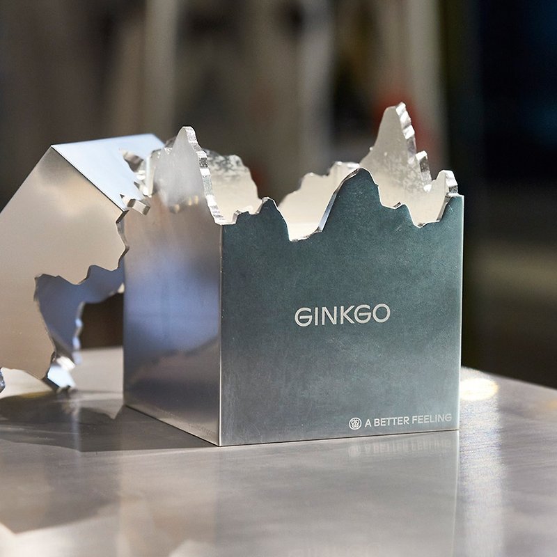 GINKGO aluminum scented candle - เทียน/เชิงเทียน - โลหะ สีเงิน