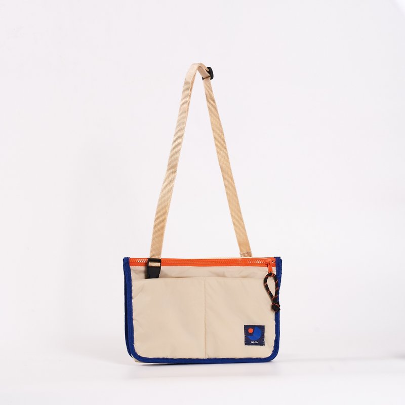 japfac Candy Nylon :  Two tone cream and blue - Messenger Bags & Sling Bags - Nylon Orange