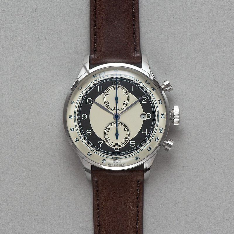 奶白色 CH-41 計時功能手錶 | BUTTERO皮帶 - 男裝錶/中性錶 - 不鏽鋼 白色