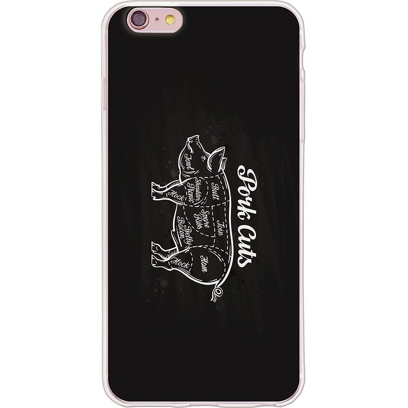 New designer - "pig chop" - TPU phone case <iPhone/Samsung/HTC/LG/Sony/小米> * - Phone Cases - Silicone Black