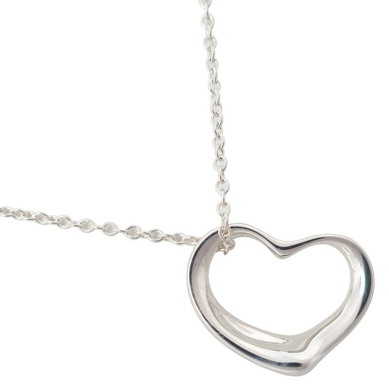 【日本直送】ティファニー TIFFANY&Co. オープンハート ネックレス エルサ・ペレッティ シルバー925 ハート 約1.9g レディース【中古】 - 項鍊 - 銀 銀色